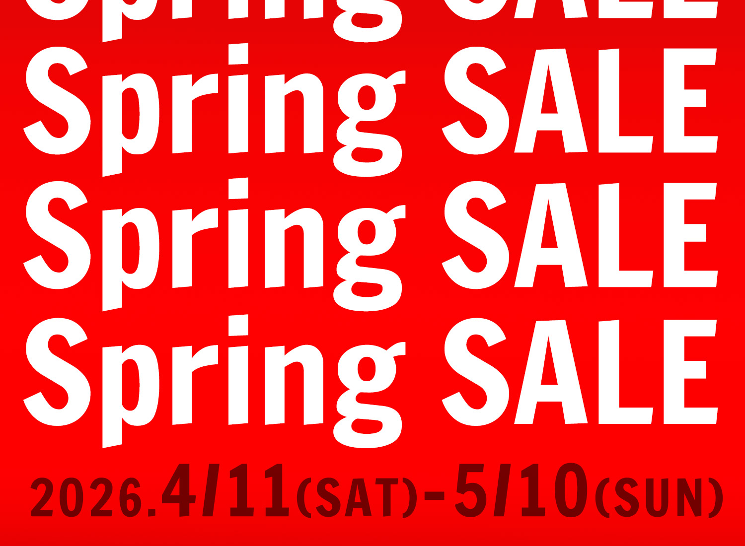 エバンス スプリングセール2026年4月11日から5月10日