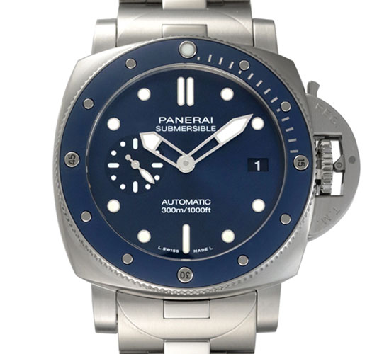 パネライ 買取強化モデル サブマーシブル 42mm ブルーノッテ PAM01068
